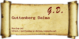 Guttenberg Dalma névjegykártya